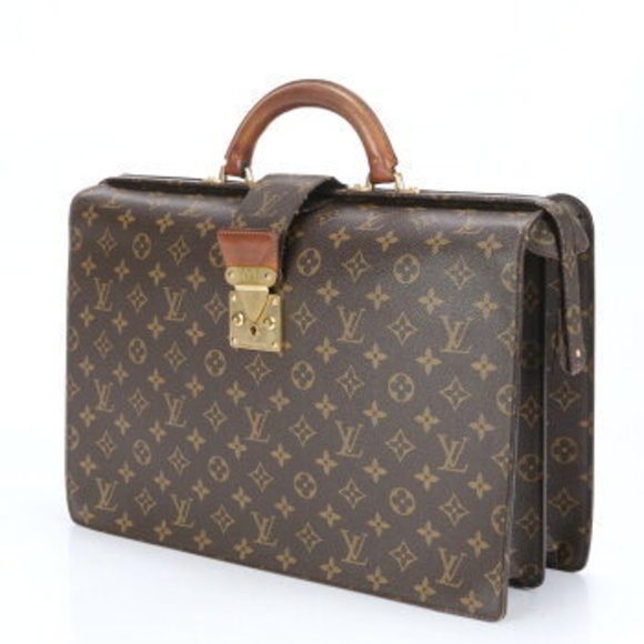 Louis Vuitton Monogram Serviette Fermoir Business Bag Briefcase Tote - Picture 2 of 11